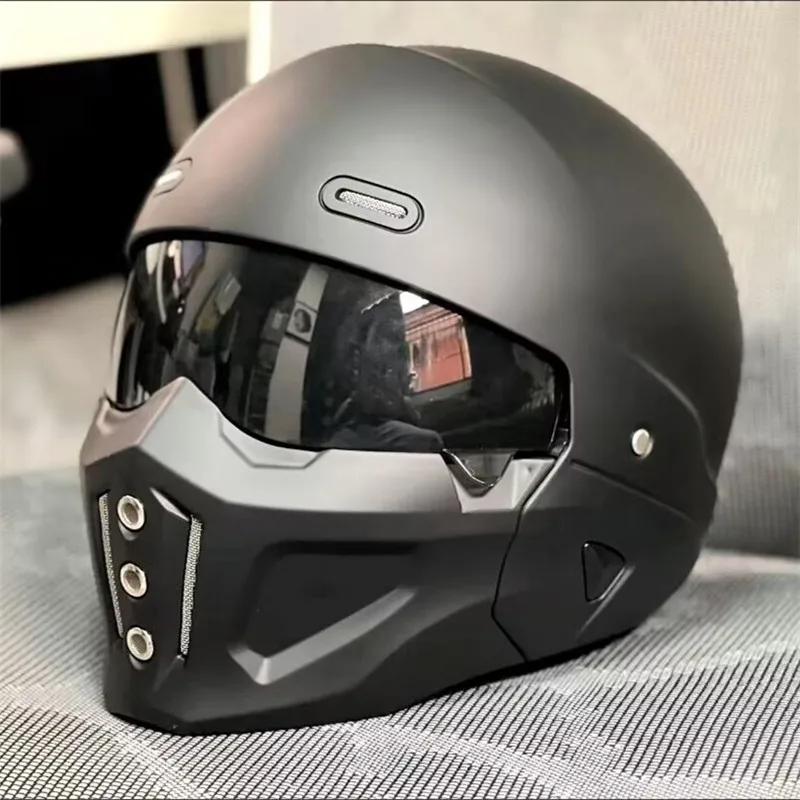 Kask motocyklowy w stylu vinta – Full Face Motorcycle Helmet With Bluetooth recenzja i cena