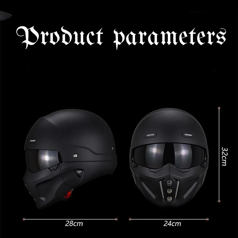 Kask motocyklowy w stylu vinta – Full Face Motorcycle Helmet With Bluetooth recenzja i cena