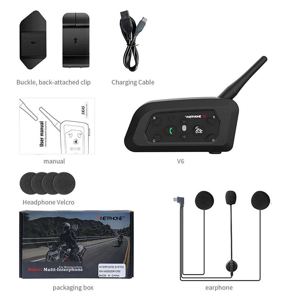 Nowy EJEAS V6 Pro Full Duplex  – Motorcycle Helmets recenzja i cena